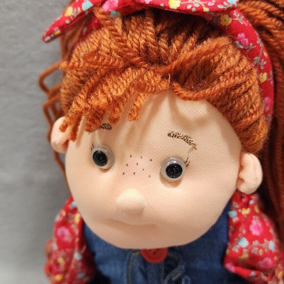 Ty Beanie & Fine Toy Soft Sculpted Plush Dolls Face Body Curly Red Haired Denim - Picture 7 of 16